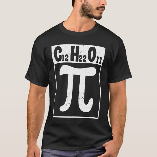 パイ日砂糖シンボルフォーミュラ数学先生化学 Tシャツ (正面)