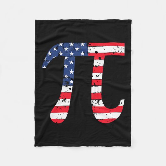 パイ日米国国旗の愛国的な数学おたくギーク3.14 フリースブランケット (正面)