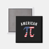 パイ日米国国旗の愛国的な数学おたく3.14 7月 マグネット (正面/裏面)