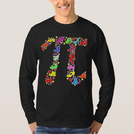 パイ日記号Math先生女性シューズPi日2022 Tシャツ (正面)