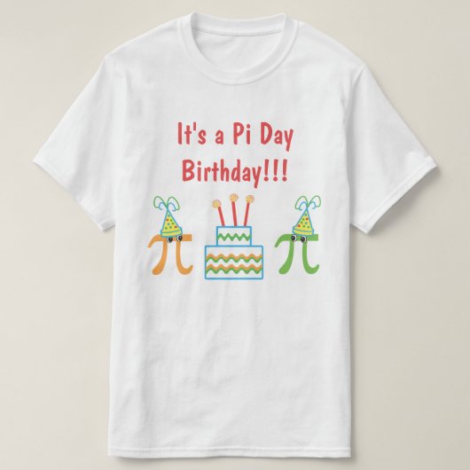 パイ日誕生日ティー Tシャツ (デザイン正面)