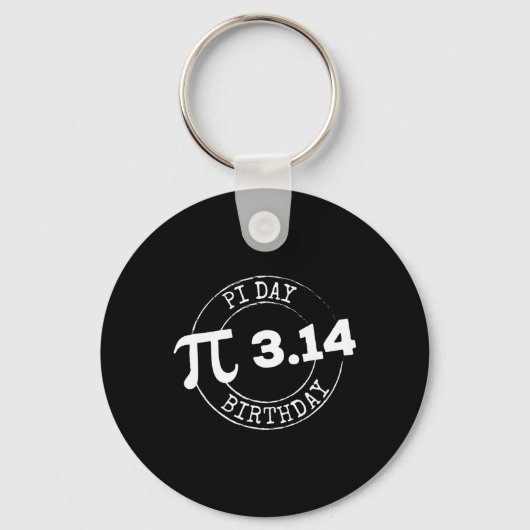 パイ日誕生日3 14 3月14日マスおたくオタク系のギフト キーホルダー (正面)