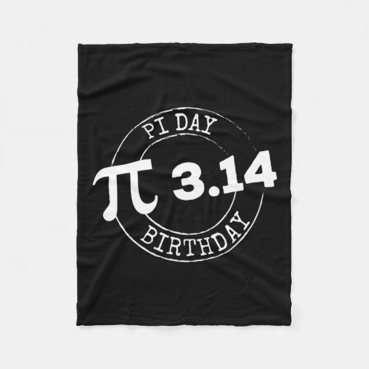 パイ日誕生日3 14 3月14日マスおたくオタク系のギフト フリースブランケット (正面)