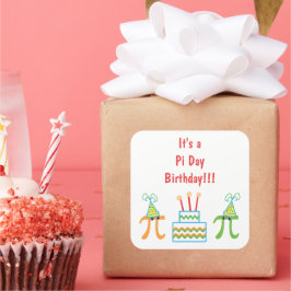 パイ日誕生日 スクエアシール