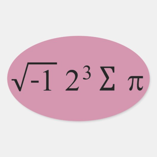 パイ日食べパイ8 sum piステッカー 楕円形シール (正面)