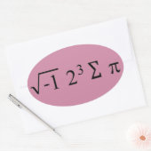 パイ日食べパイ8 sum piステッカー 楕円形シール (封筒)