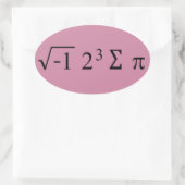 パイ日食べパイ8 sum piステッカー 楕円形シール (バッグ)