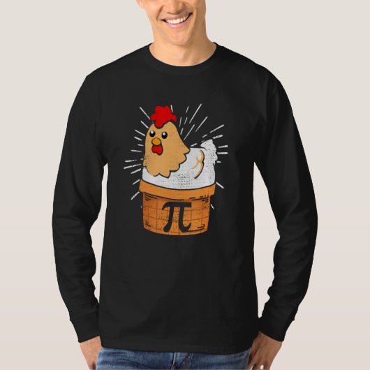 パイ日鶏ポットパイ数学先生学生 Tシャツ (正面)