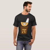 パイ日鶏ポットパイ3.14数学サイエンスボーおもしろいド Tシャツ (正面フル)