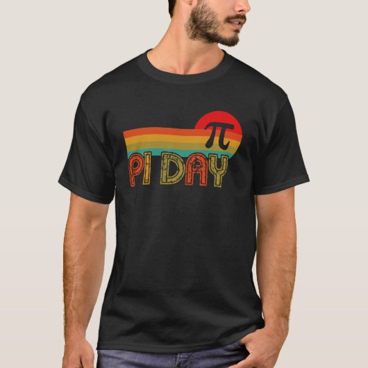 パイ日14マーチハッピーパイ日ギリシャ記号数学ティー Tシャツ (正面)