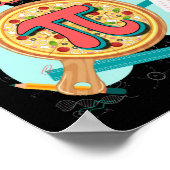 パイ日3.14数学はピザのピースである ポスター (角)