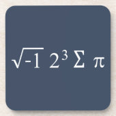 パイ日 – I 食べ Some Pie - i 8 sum pi math formula コースター (正面)