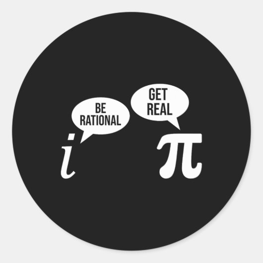 パイ日Be Rational Get 実在Math式Te ラウンドシール (正面)