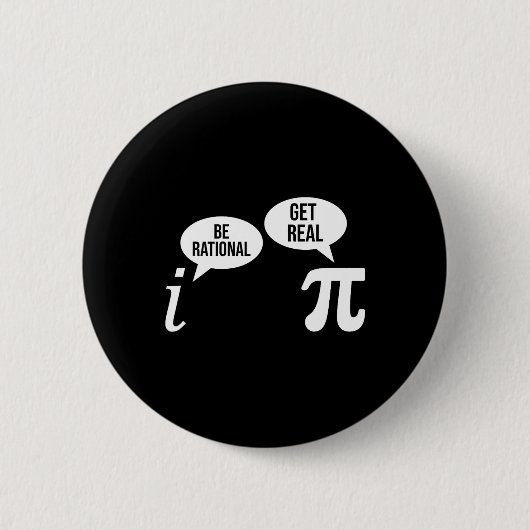 パイ日Be Rational Get 実在Math式Te 缶バッジ (正面)