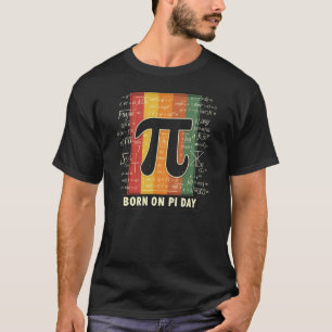 パイ生まれデイレトロ算数 Tシャツ