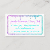 パイ生地が転がりながらポタポタと落ちる 名刺 (裏面)