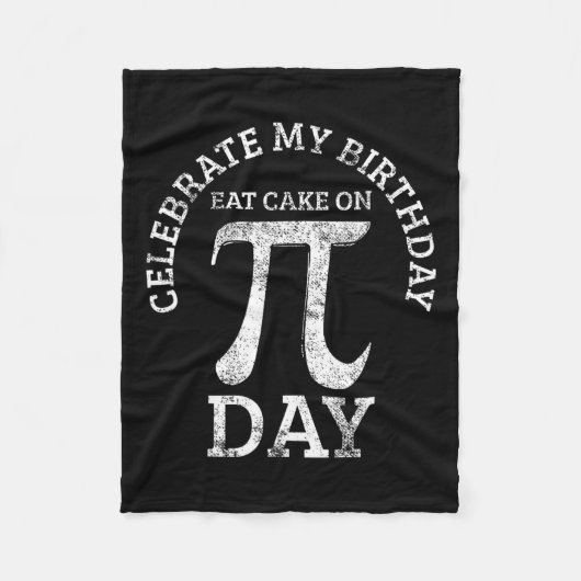 パイ誕生日算数の日ヴィンテージ フリースブランケット (正面)