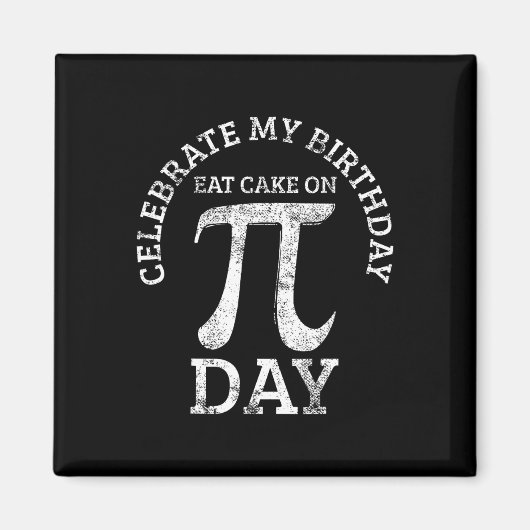パイ誕生日算数の日ヴィンテージ マグネット (正面)