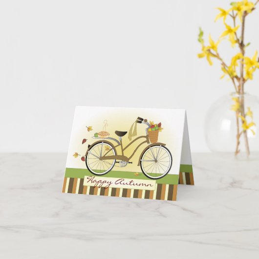 パイ配達自転車 カード (黄色い花)