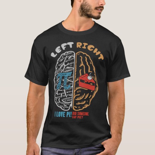 パイ離れ右パイブレイン演算ギークパイ日 Tシャツ (正面)