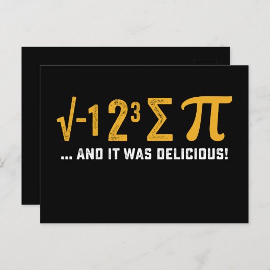 パイ食べを食べてパイの日の数学が美味しかった ポストカード (正面/裏面)