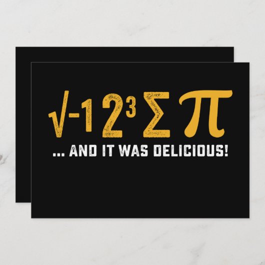 パイ食べを食べてパイの日の数学が美味しかった 招待状 (正面/裏面)