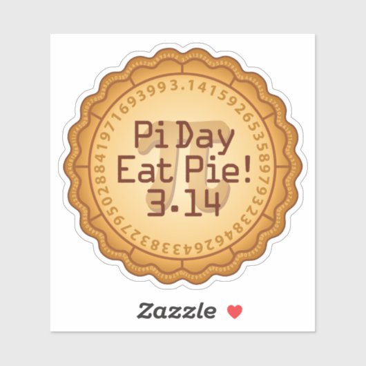 パイ食べプオン円周日 シール (シート)