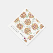 パイ食べ、ワインを飲む、感謝する | サンクスギビング スタンダードカクテルナプキン (角)