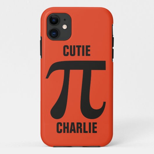 パイ/かわいこちゃんパイカスタム文字の電話ケース Case-Mate iPhoneケース (裏面)