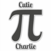 パイ/かわいこちゃんパイカスタム文字 シール (正面)