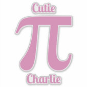 パイ/かわいこちゃんパイカスタム文字 シール (正面)