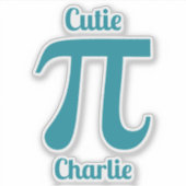 パイ/かわいこちゃんパイカスタム文字 シール (正面)