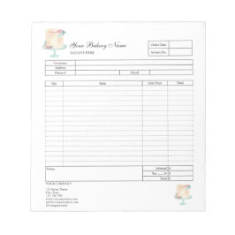 パイ・カップケーキ専門店 受注フォーム 請求書  ノート
