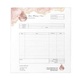 パイ・カップケーキ専門店 受注帳票 請求書  ノート