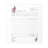 パイ・カップケーキ専門店 受注帳票 請求書  ノート (正面)