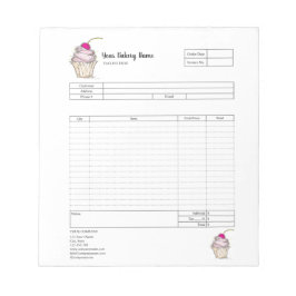 パイ・カップケーキ専門店 注文フォーム 請求書  ノート