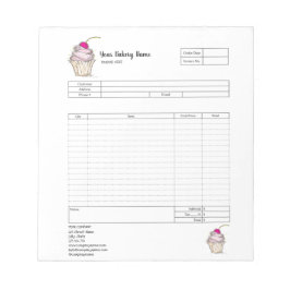 パイ・カップケーキ専門店 注文フォーム 請求書  ノート