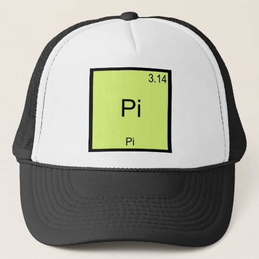 パイ - 面白い数学の元素 化学Tシャツ キャップ (正面)