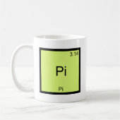 パイ - 面白い数学の元素 化学Tシャツ コーヒーマグカップ (左)
