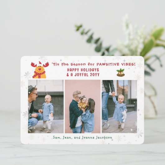 パウおもしろいィティブRudolphミニマルモダンリスト3枚 シーズンカード (スタンド正面)