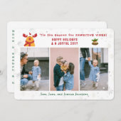 パウおもしろいィティブRudolphミニマルモダンリスト3枚 シーズンカード (正面/裏面)