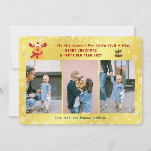 パウおもしろいシティブRudolphミニマルエレガントリスト3 Photo シーズンカード (正面)