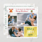 パウおもしろいシティブRudolph雪3枚モダンかわいい シーズンカード (正面/裏面)