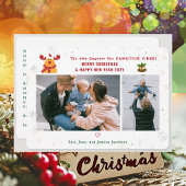 パウおもしろいシティブRudolph 2写真ミニマルモダンリスト シーズンカード