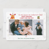 パウおもしろいシティブRudolph 2写真ミニマルモダンリスト シーズンカード (正面)