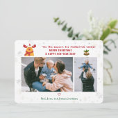 パウおもしろいシティブRudolph 2写真ミニマルモダンリスト シーズンカード (スタンド正面)