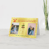 パウおもしろいシティブRudolph 2写真レターゴールデン シーズンカード (正面)