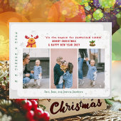 パウおもしろいシティブRudolph 3写真ミニマルモダンリスト シーズンカード