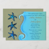 パウアシェルスターフィッシュ結婚式後受付のみ 招待状 (正面/裏面)