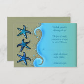 パウアシェルスターフィッシュ結婚式返信カード 出欠カード (正面/裏面)